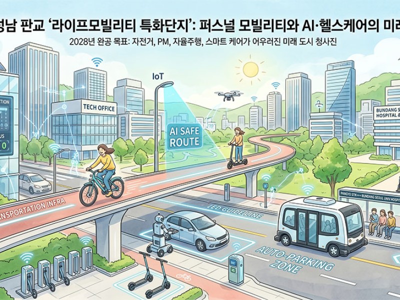 성남 판교, AI·모빌리티 기반 '라이프모빌리티 특화단지' 공모 선정